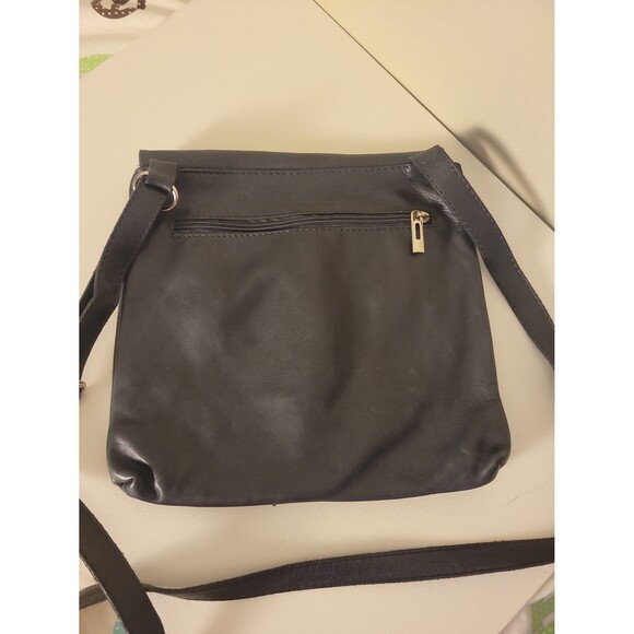 Vera Pelle Grey Leather Crossbody Bag - Picture 5 of 10